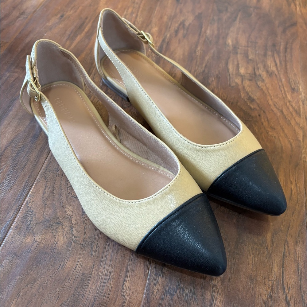 Faux Leather Slingback Ballet Flat Old Navy